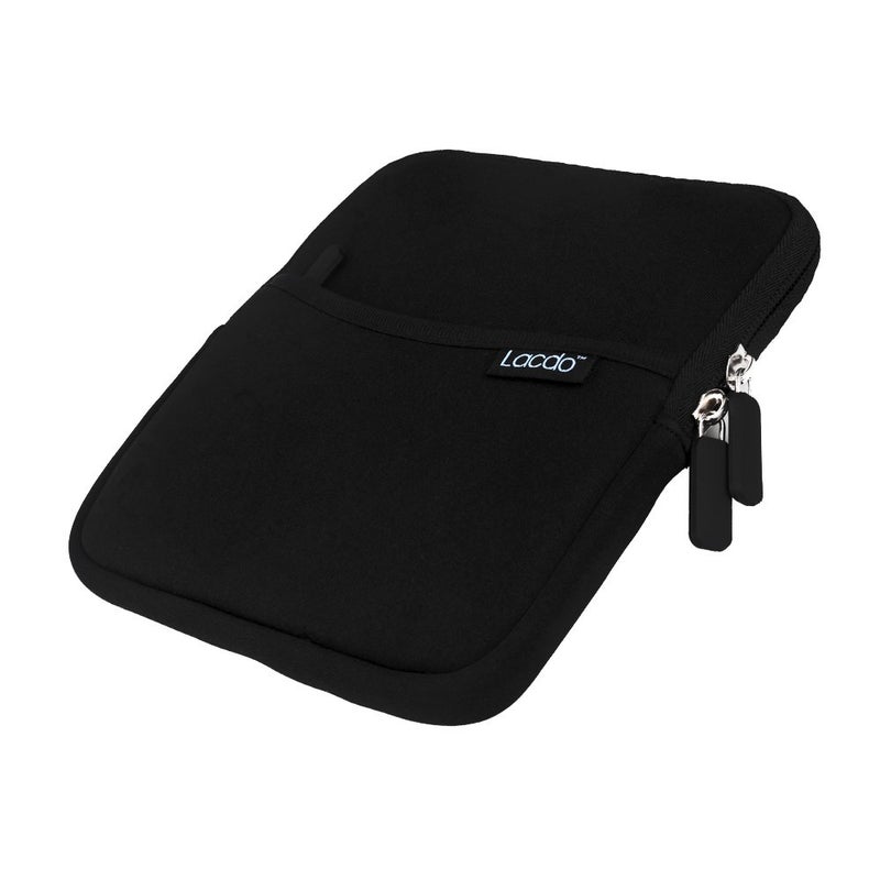 Lacdo Shockproof External CD DVD Hard Drive Sleeve Storage Pouch Bag for Burner Player Writer Blu-Ray BlueFire/Asus/LG/Dell/Asus/Pioneer/HP/VersionTech Neoprene Portable Protective Carrying Case,Black - Image 5