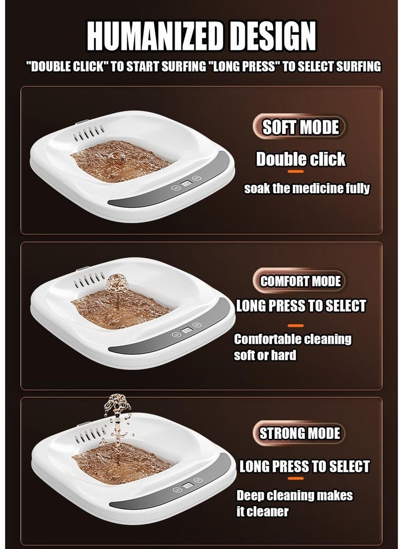 YOUWE7 Sitz Bath, Unisex Sitz Bath for Toilet, Electric Sitz Bath for Hemorrhoids, Sitz Bath Soak Tub, Sitz Bath Postpartum Care, Home Use Portable for Easy Storage, Collapsible Storage, Wide Seat - Image 4