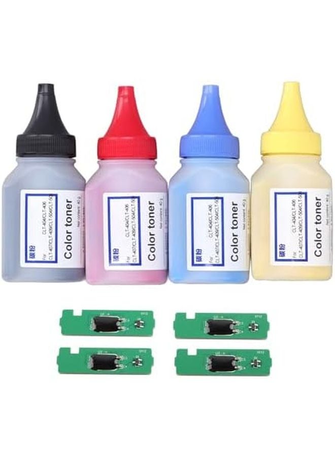 مجموعة مسحوق تعبئة الحبر العالمي 4 زجاجات PVC لطابعات الصور النافثة للحبر 404S ألوان متعددة - Image 1