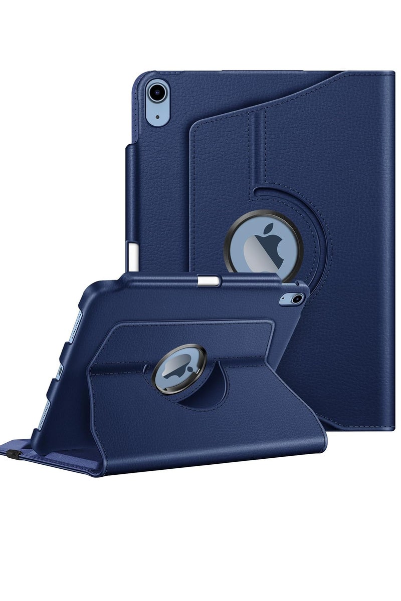 DUSALA 360° Rotating Case for iPad (A16) 11th Generation (2025) iPad 10th Generation 10.9 Inch (2022) [Built-in Pencil Holder] 360 Degree Rotating Protective Stand Cover- Blue - Image 1