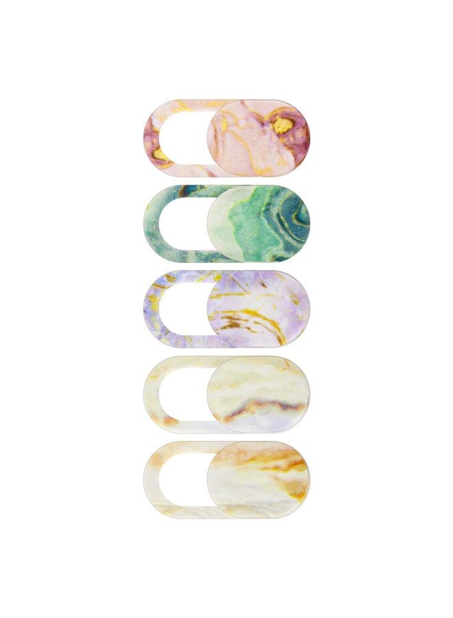 TENOC Webcam Cover, Camera Privacy Cover Slide for Laptop/Cell Phone/iPad/PC/Tablet, Protect Your Privacy and Security, 5 Pcs, Marble - Image 1