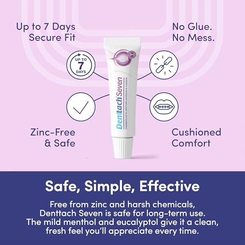 DENTTACH Denture Adhesive, Thermoplastic Denture Adhesive, Cushion and Reliner, Comfortable, Secure Denture Grip for Up to 7 Days, Non Glue, Zinc Free, Long Holding Denture Reliner (Pack of 5) - Image 5