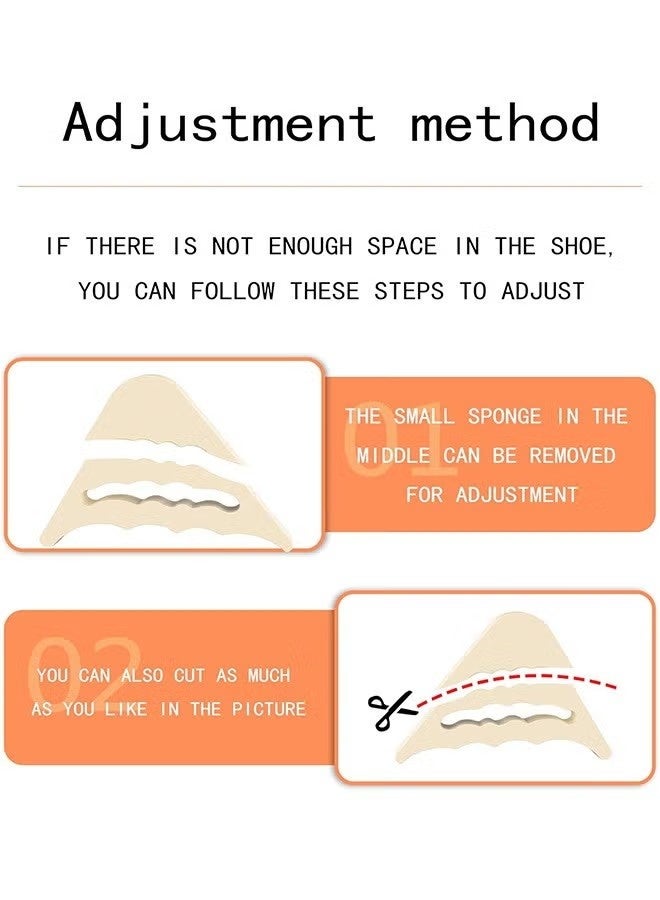 4 أزواج من حشوات أصابع القدم الإسفنجية الناعمة القابلة للتعديل، سدادة أصابع القدم القابلة لإعادة الاستخدام، للرجال والنساء للأحذية الكبيرة جدًا - Image 3