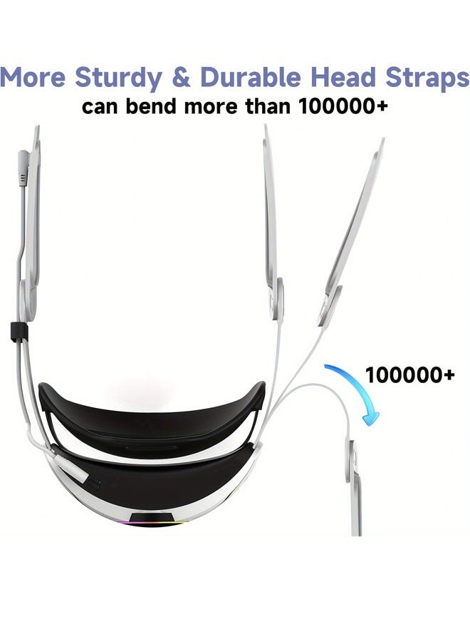بيوينتي حزام الرأس مع بطارية 10000 مللي أمبير لـ Oculus/Meta Quest 3، قوس عصابة رأس قابل للتعديل مع ضوء RGB، تمديد 4-6 ساعات وقت التشغيل وتقليل الضغط، ملحقات الواقع الافتراضي - Image 3