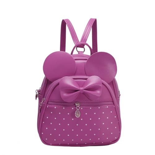KL928 Girls Bowknot Polka Dot Cute Mini Backpack Small Daypacks Convertible Shoulder Bag Purse for Women - Image 1