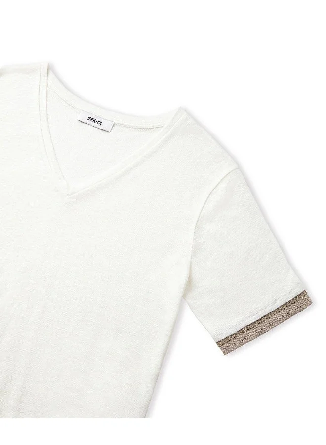 Ipekyol V Neck Linen T-Shirt