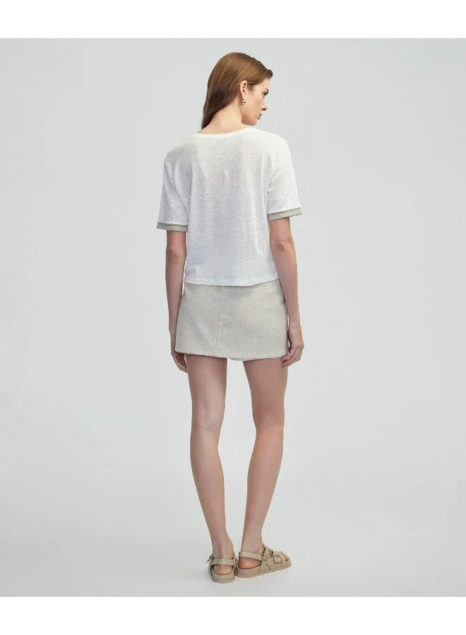 Ipekyol V Neck Linen T-Shirt