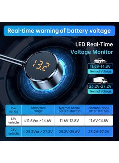 NIBEMINENT 127w 7-in-1 Car Charger Splitter PD30w QC3.0 cigarette Lighter Adapter Car Cigarette Lighter Socket Splitter with Switch  - Image 4