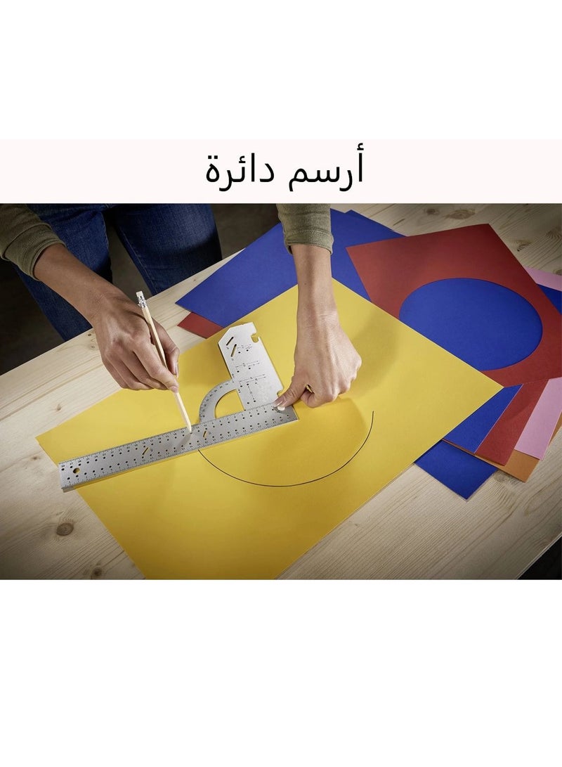 Multifunctional Carpentry Ruler for Angle Measuring Marks and Drawing, Woodworking Tools Rafter Square Set - Image 5