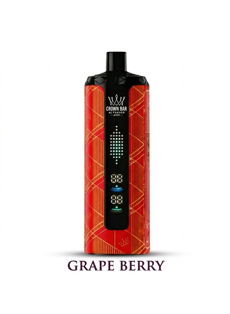 AL FAKHER Crown Bar Mega Max 40000Puff Two Apple Disposable Vape Kit NC-6mg  | Best Price KSA