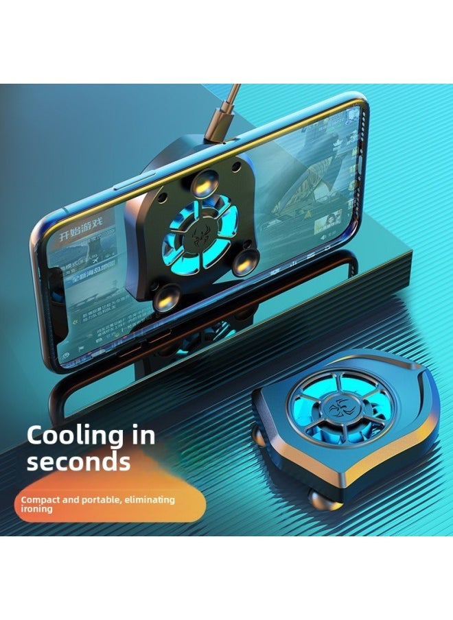 Generic Mobile Phone Radiator P10 Fan Cooling Artifact Charging Air Cooling Battery P11 Suction Cup Eating Chicken Artifact Mobile Phone Universal-Color:P11 Black Suction Cup Radiator (plug Type)  - Image 1