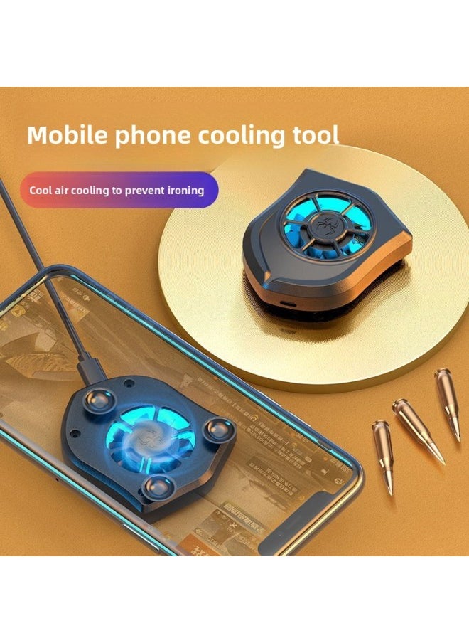 Generic Mobile Phone Radiator P10 Fan Cooling Artifact Charging Air Cooling Battery P11 Suction Cup Eating Chicken Artifact Mobile Phone Universal-Color:P11 Black Suction Cup Radiator (plug Type)  - Image 2