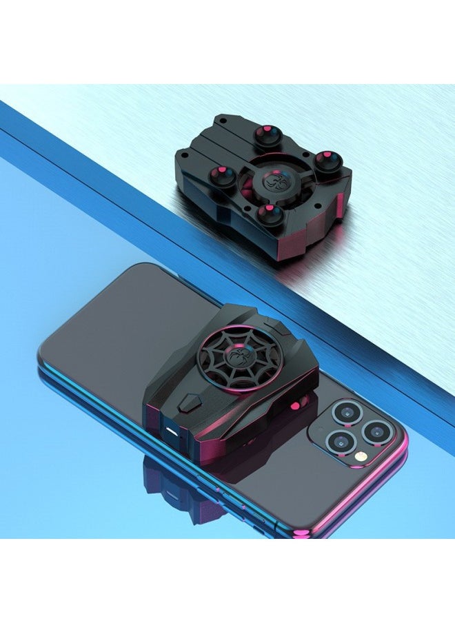 Generic Mobile Phone Radiator P10 Fan Cooling Artifact Charging Air Cooling Battery P11 Suction Cup Eating Chicken Artifact Mobile Phone Universal-Color:P11 Black Suction Cup Radiator (plug Type)  - Image 4