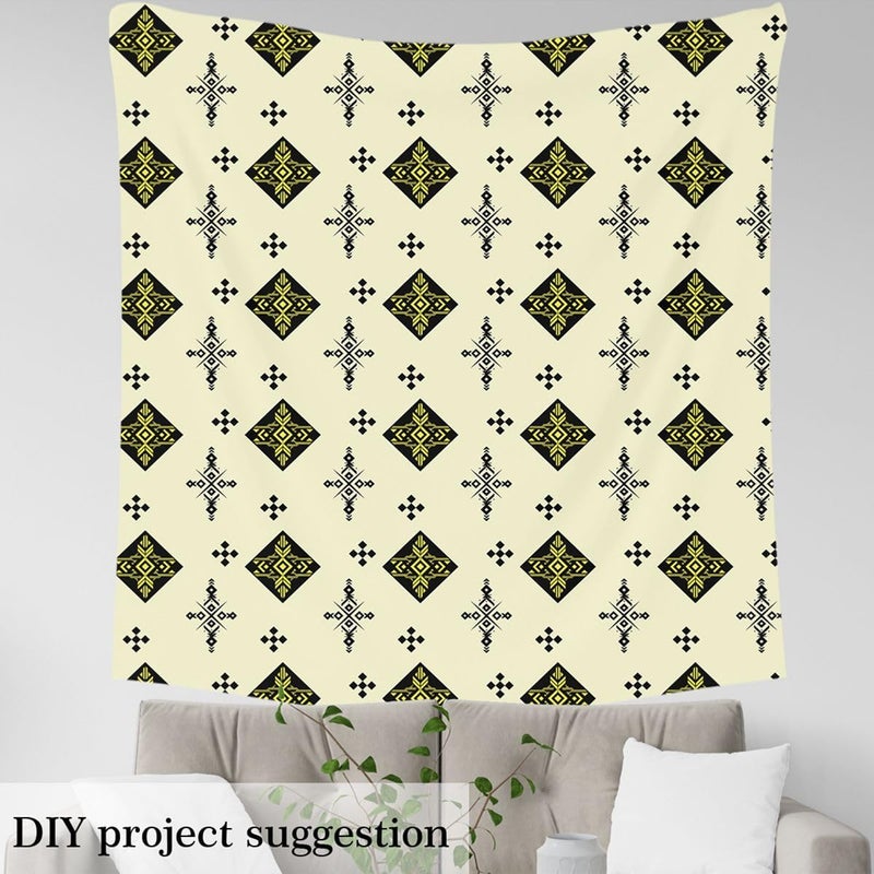 قماش تبطين أزتيكي للكراسي، من تصنع The Yard، مقاس 36" × 63"، بتصميم هندسي مجرد، مناسب للاستخدام في الأماكن الخارجية، بأسلوب ريفي جنوبي غربي. - Image 4