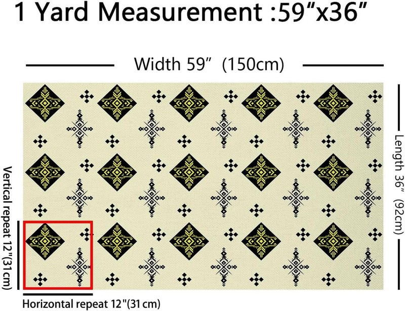 قماش تبطين أزتيكي للكراسي، من تصنع The Yard، مقاس 36" × 63"، بتصميم هندسي مجرد، مناسب للاستخدام في الأماكن الخارجية، بأسلوب ريفي جنوبي غربي. - Image 2