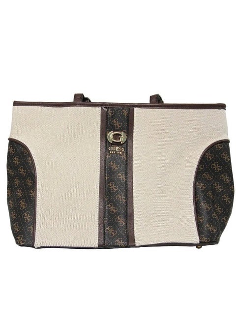 Guess KERIMA TOTE - Handbag - natural/Brown
