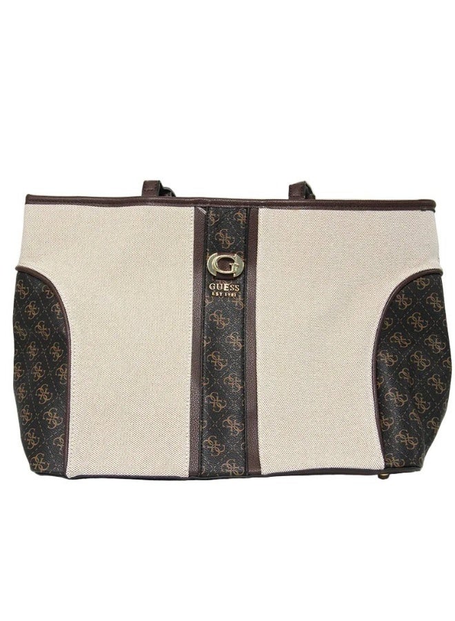 Guess KERIMA TOTE - Handbag - natural/Brown - Image 1