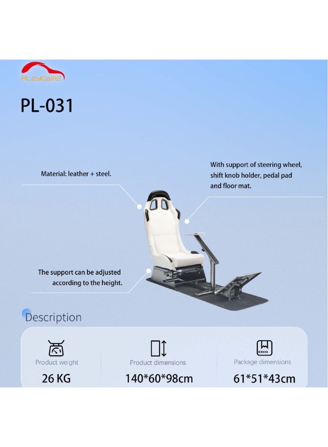 فلاشهوك حامل عجلات سباق مع مقعد، كرسي ألعاب سباق، قمرة قيادة لجميع منصات Logitech G923 | G29 | G920 | Thrustmaster | عجلات Fanatec | Xbox One، PS4، وأجهزة الكمبيوتر الشخصية - Image 2