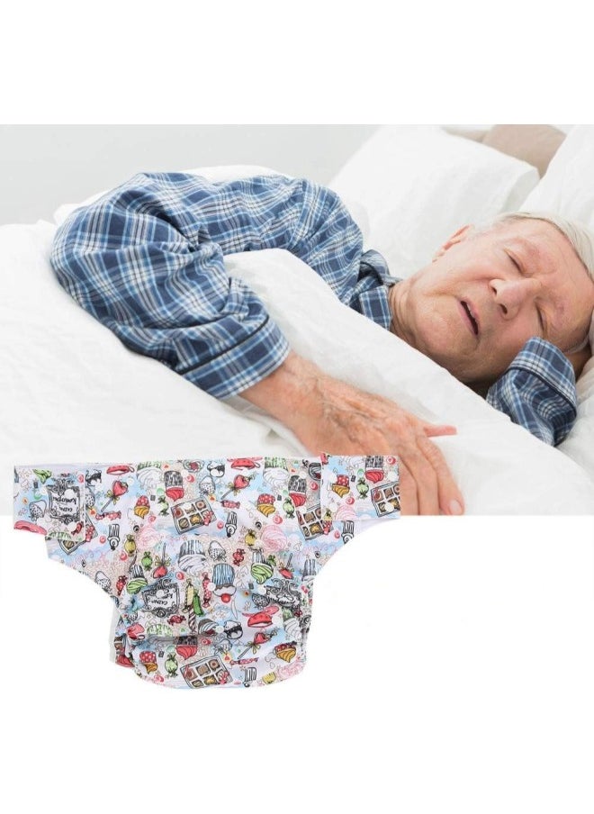 klarako Adult Cloth Diapers for Incontinence Care-Reusable, Washable Breathable Adjustable with Side Leaks, Strong Water Absorption, Suitable for Elderly(Dessert)  - Image 1