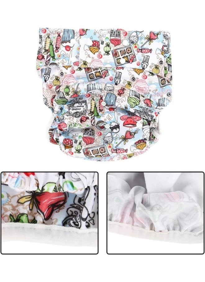 klarako Adult Cloth Diapers for Incontinence Care-Reusable, Washable Breathable Adjustable with Side Leaks, Strong Water Absorption, Suitable for Elderly(Dessert)  - Image 3