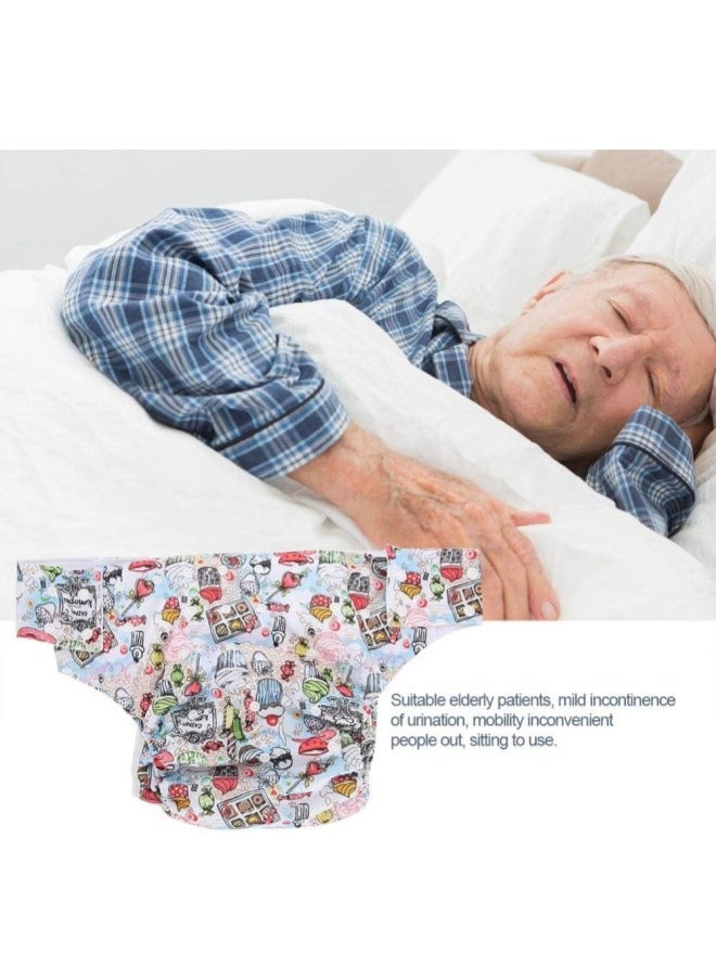 klarako Adult Cloth Diapers for Incontinence Care-Reusable, Washable Breathable Adjustable with Side Leaks, Strong Water Absorption, Suitable for Elderly(Dessert)  - Image 2