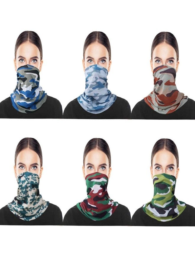 TENDSY Unisex UV Protection Neck Gaiter, Multifunctional Headband & Bandana for Men & Women | Outdoor Face Mask Scarf for Sports, Riding, Running (Multicolor, Pack of 6) - Image 1