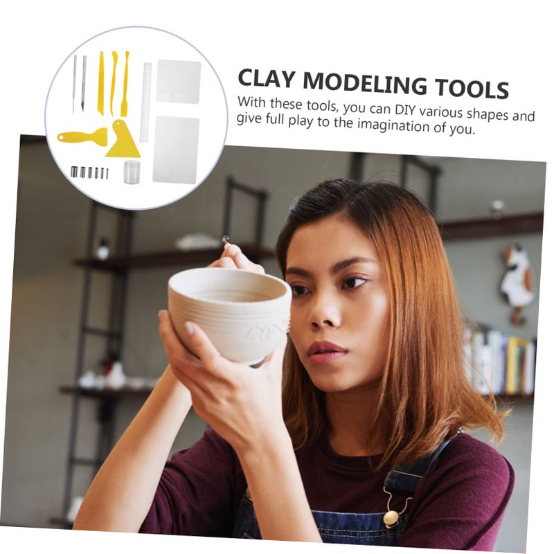 Clay Sculpture Tools Set for Beginners Pottery Supplies Kit Crafting Modeling Engraving - Image 4