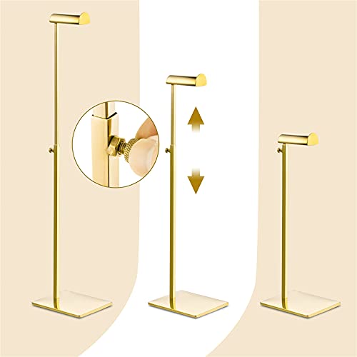Elitnus Gold Set of 2 Adjustable Height Purse Display Stand - Metal Handbag Display Stand Set - Single Hanging Hook for Boutique Store - Image 2