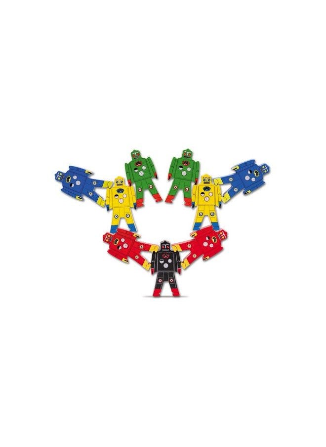 Schylling - Wood Stacking Robots Puzzle - Image 1