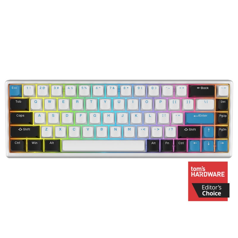 ARBITER Polar 65 - CNC Magnetic Gaming Keyboard w Rapid Trigger, Hall Effect Switches, CNC Aluminum Frame, Rapid Key, 65% Compact, Bright RGB, Dual-Shot PBT Keycaps - Kumo Blue - Image 2