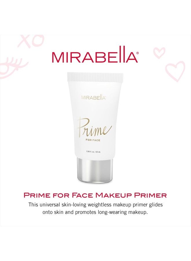 Mirabella Prime for Face Makeup Primer by Mirabella Beauty - Weightless Face Primer Preps, Primes, Perfects & Protects - Silky, Smooth & Perfect Base for Foundation - All Skin Types - 25 ml/0.86 fl oz - Image 2