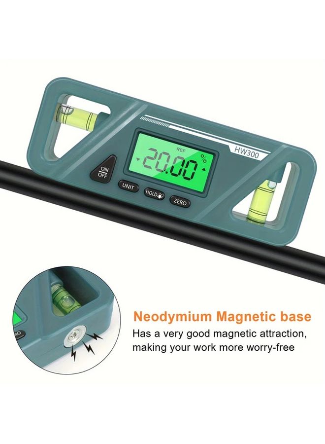 Professional Digital Angle Finder Inclinometer Magnetic Black Backlit LCD Display 0 01 Precision Slope Conversion - Image 4