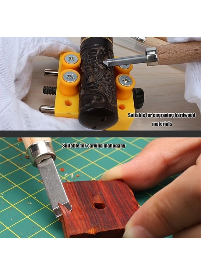 12pcs Professional Wood Carving Chisels Set Hand Tools For Detailed Sculpting Woodworking - Image 5