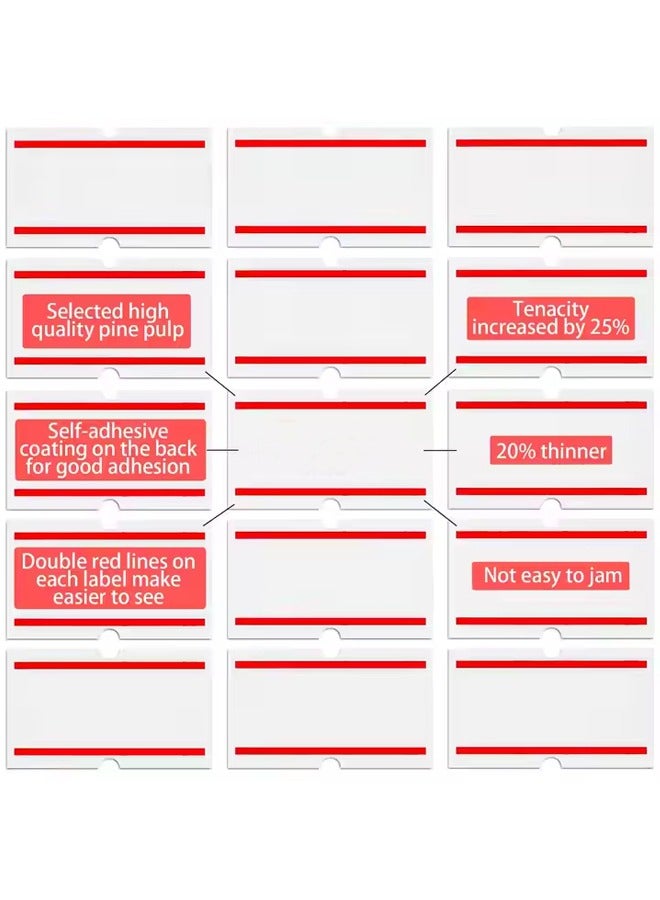 Price Tag Paper Label Price Price Tag Roll Set  Super Sticky Price Tag Labels Price Sticker Pricing Label Date Machine For Office Retail Shop Grocery Store Organization Marking Warehouse 10 Rolls - Image 3