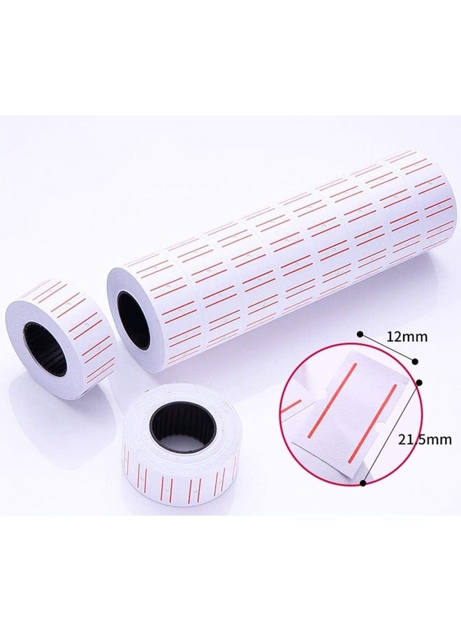 Price Tag Paper Label Price Price Tag Roll Set  Super Sticky Price Tag Labels Price Sticker Pricing Label Date Machine For Office Retail Shop Grocery Store Organization Marking Warehouse 10 Rolls - Image 2