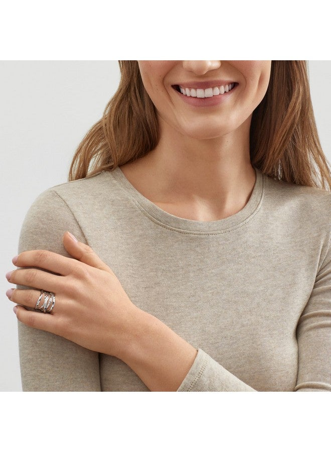 Silpada 'Wrapped Up' Overlapping Textured Band Ring In Sterling Silver, Size 7, Size 7 - Image 5