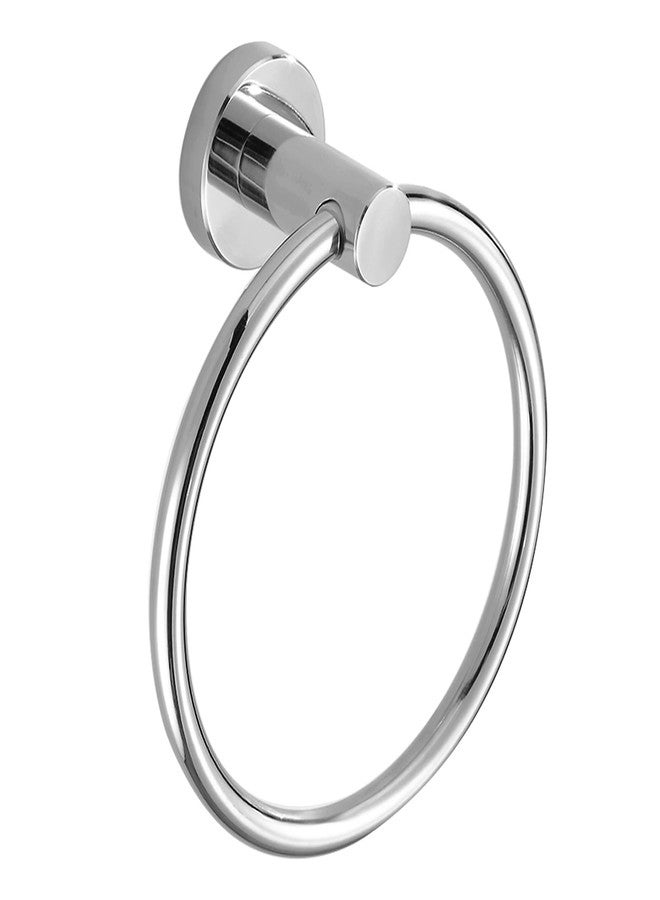 RUMOSE Polished Chrome Bath Towel Ring Heavy Duty Round Hand Towel Holder Hanger for Bathroom & Kitchen, Stainless Steel Drill Free with Glue or Wall Mounted with Screws - Image 1