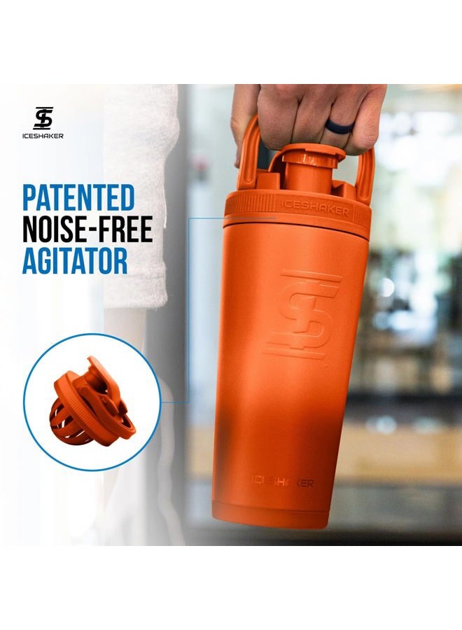 Ice Shaker Insulated Stainless Steel Shaker Bottle | 26oz, Orange Color Rush | Cold for 30+ Hours | Insulated Cup with Twist-on Agitator | Bottle for Protein Shakes, Smoothies, Cocktails - Image 5