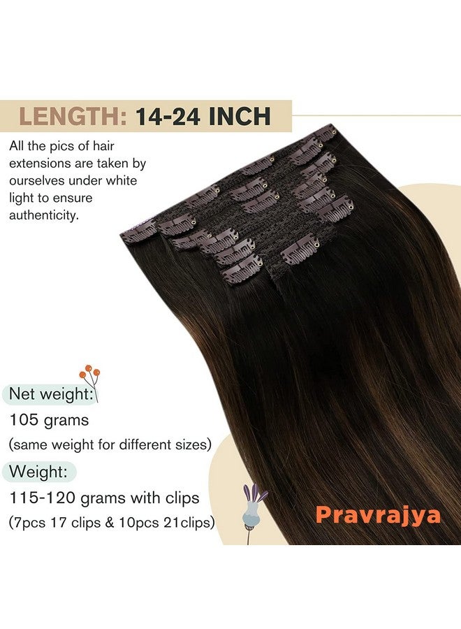 برافراجيا وصلات شعر نسائية بطول 22 بوصة، قطع شعر بني طبيعي طويل مع 5 مشابك شعر مستعار رخيص منفوش وغير متشابك للنساء والفتيات (4H27 مستقيم) - Image 4