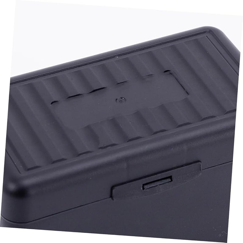 2pcs Black Plastic Business Card Holder Case Desktop Office Supplies Organizer - Image 4