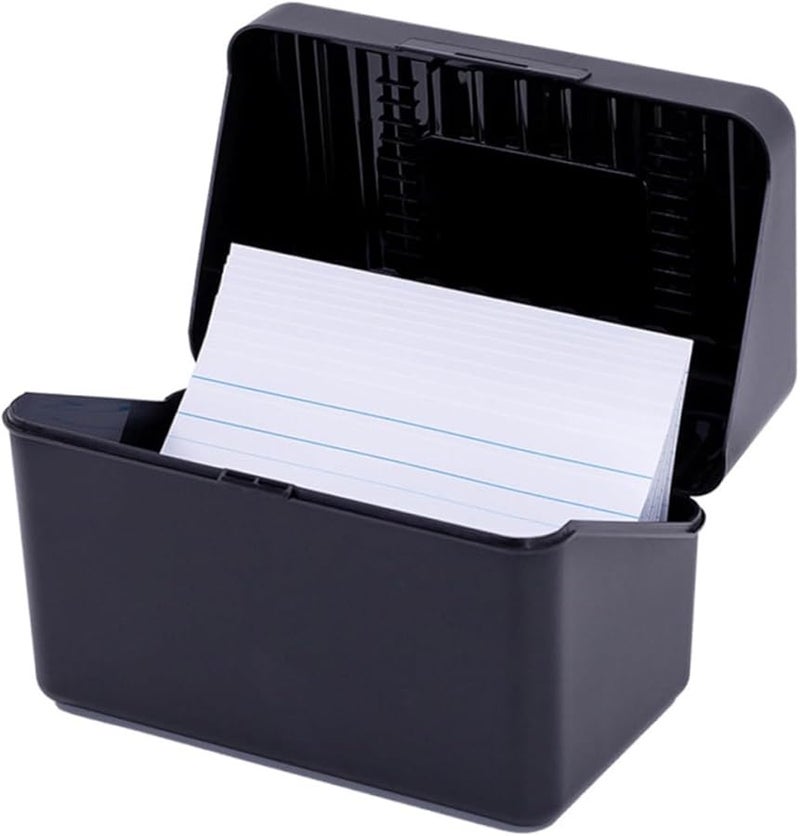 2pcs Black Plastic Business Card Holder Case Desktop Office Supplies Organizer - Image 5