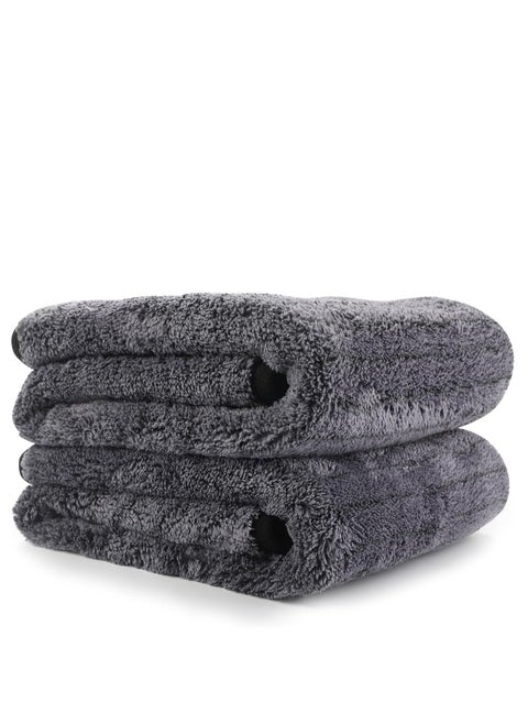 2-Pack Large Car Drying Towel, Ultra Absorbent Microfiber Cleaning Cloth with Edge, Scratch-Free, 900GSM, Plush, 16" x 24",Without Streaks and Water Spots,for Car and Home Detailing