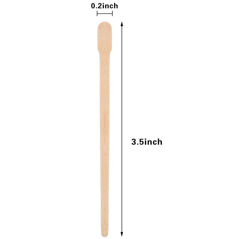 Bememo 500 Pcs Wax Sticks Eyebrow Brow Lip Nose Small Wooden Waxing Applicator Spatula Craft Sticks for Hair Face Legs Removal Spa - Image 2