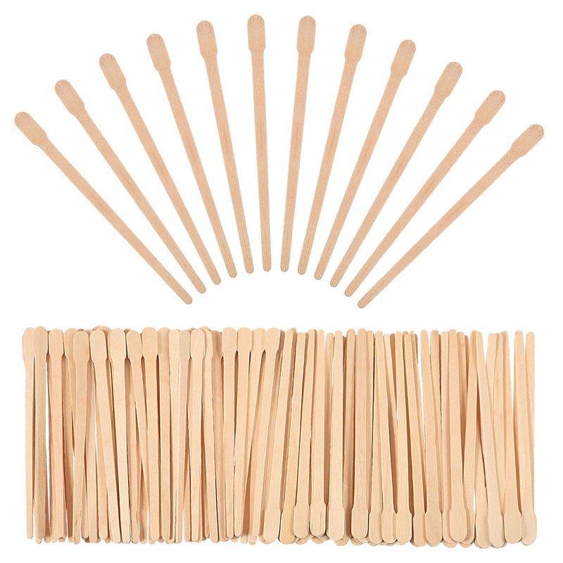 Bememo 500 Pcs Wax Sticks Eyebrow Brow Lip Nose Small Wooden Waxing Applicator Spatula Craft Sticks for Hair Face Legs Removal Spa - Image 1