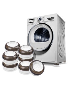 Excefore Anti Vibration Pads for Washing Machine, Rubber Washer Dryer Non Slip Shock Noise Cancelling Foot Mat, Protects Floor Washer Foot Pads Set (White 8 Pack)  - Image 1