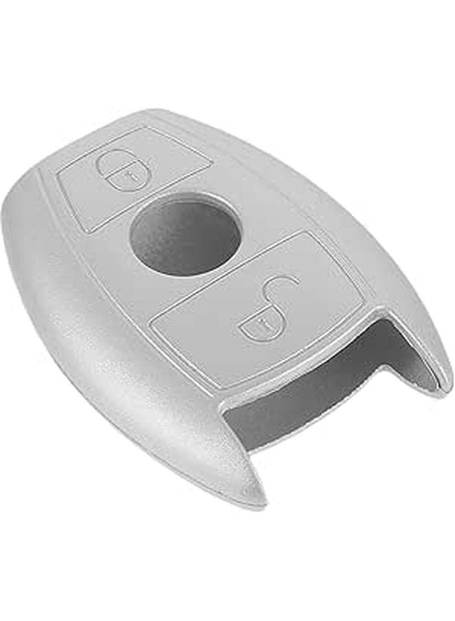 Silicone Car Key Fob Cover Protective Shell Scratch Resistant Silver Color - Image 1