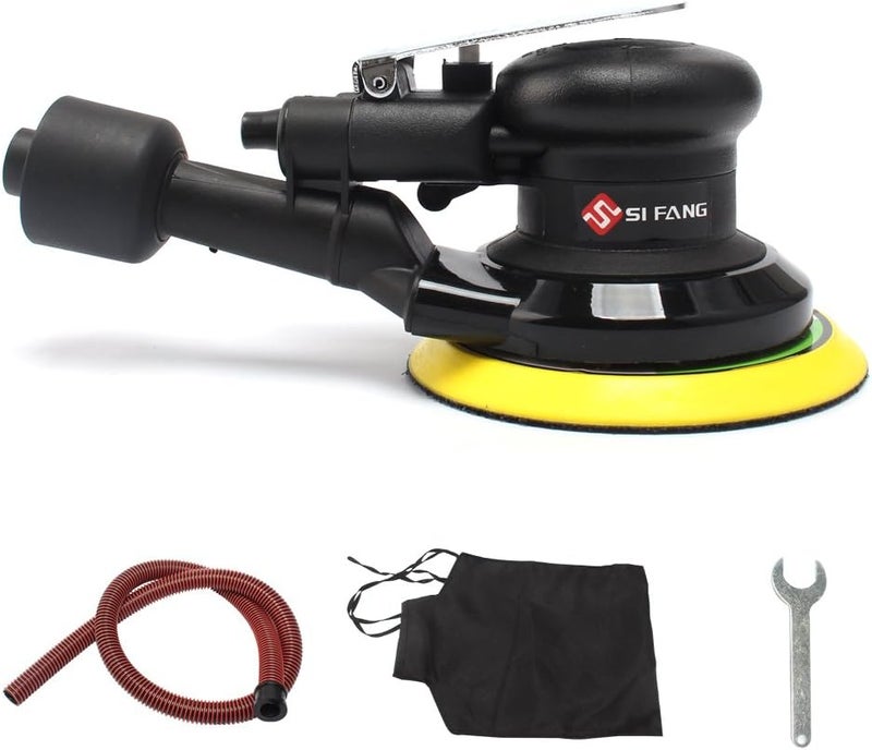 SI FANG 5'' Air Random Orbital Sander，Self-Generated Vacuum ，Dual Action Pneumatic Tool - Image 1
