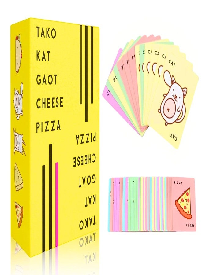 Tickles Tako Kat Gaot Cheese Pizza Naughty Party Card Fun Family, Travel & Night Game for Kids & Adults (Ages: 7+ Years, Players: 2-8) - Image 1