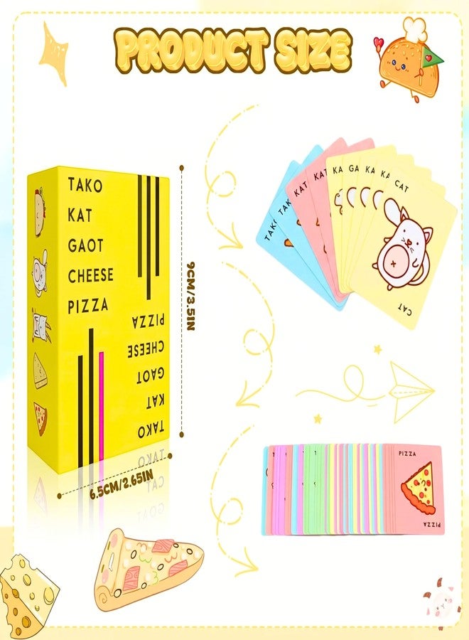 Tickles Tako Kat Gaot Cheese Pizza Naughty Party Card Fun Family, Travel & Night Game for Kids & Adults (Ages: 7+ Years, Players: 2-8) - Image 3