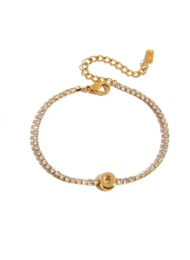 Letter O Initial Tennis Bracelet